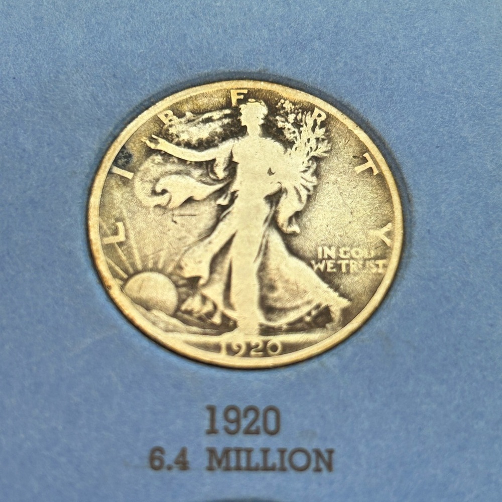 1920 50C (Regular Strike) Series: Walking Liberty Half Dollar